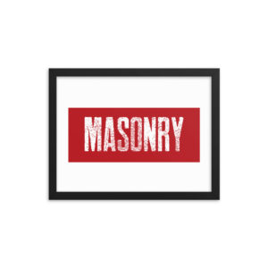 Masonry RL Framed Matte Poster