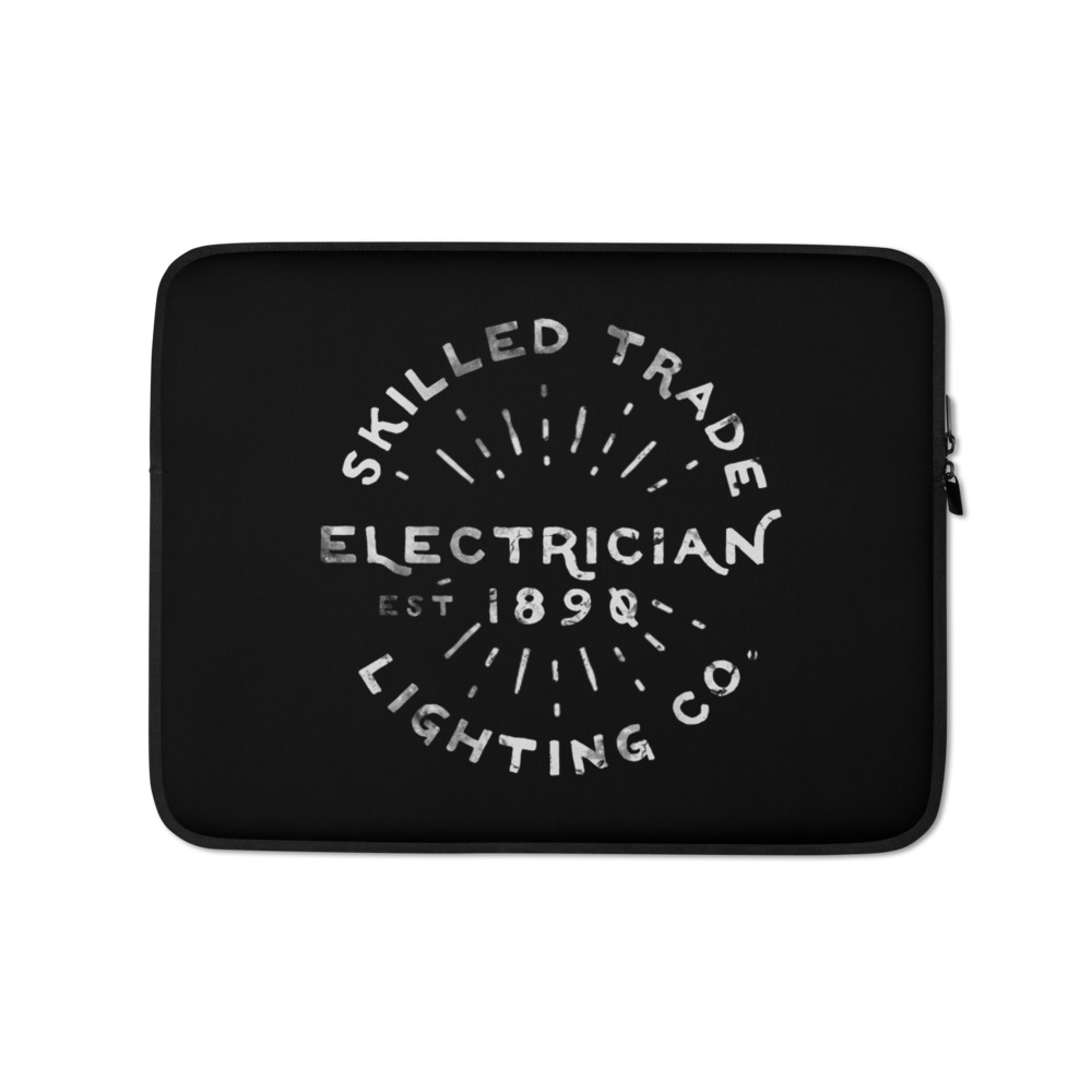 laptop-sleeve-13-in-front-6146a27caf8f7.jpg Electrician Lighting Co. Laptop Sleeve - Image 1